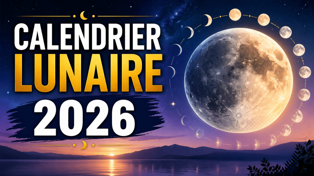 Calendrier Lunaire pleine Lune & Nouvelle Lune 2026