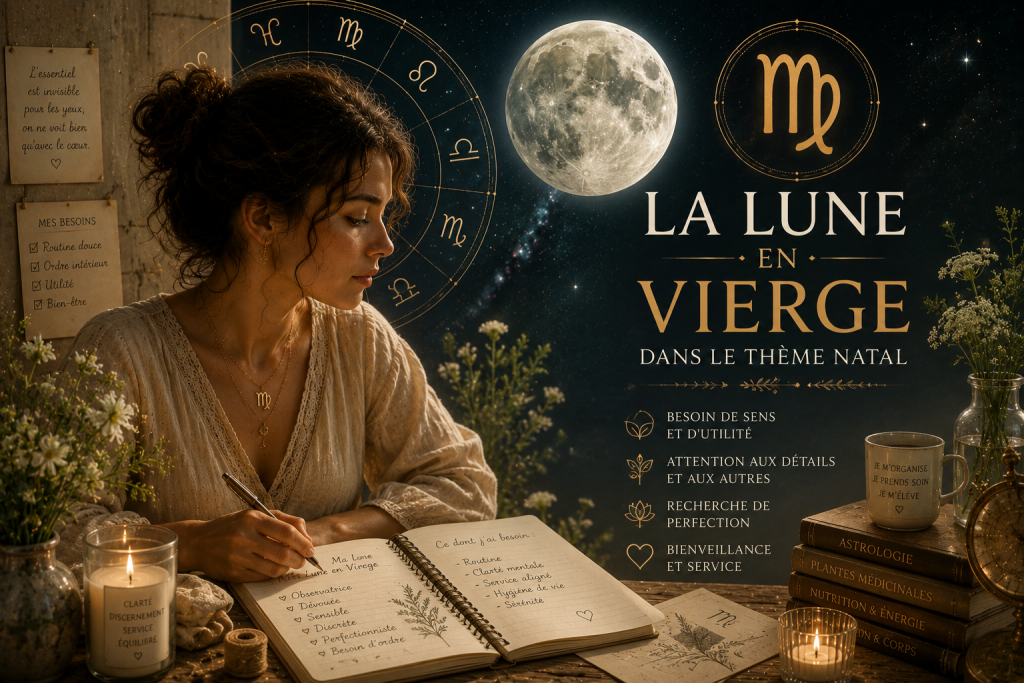Lune en Vierge dans le thème natal