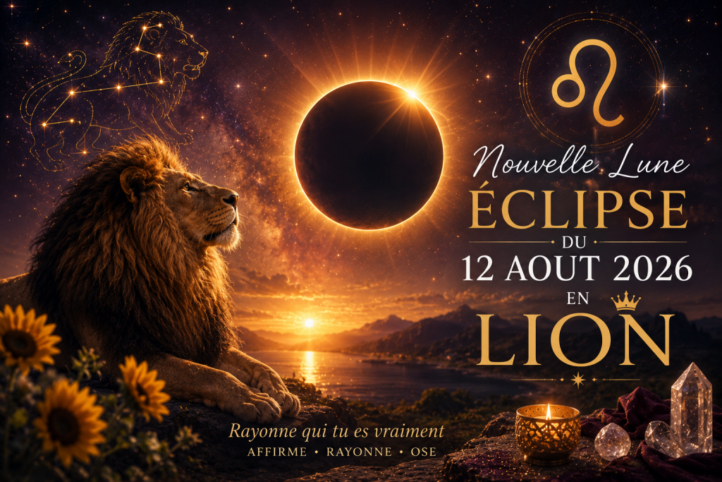 Nouvelle Lune éclipse du 12 août 2026 en Lion