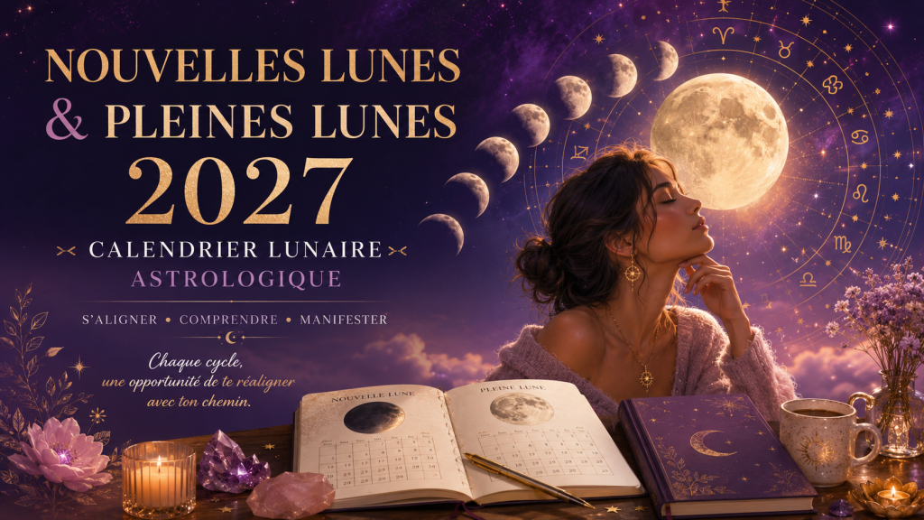 Nouvelles lunes et Pleines lunes 2027 Calendrier lunaire astrologique